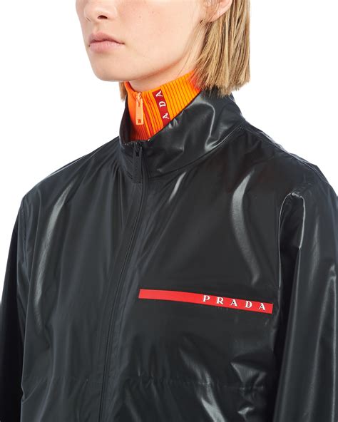 canvas jacket prada|prada nylon jacket women's.